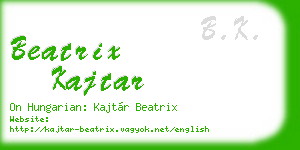 beatrix kajtar business card